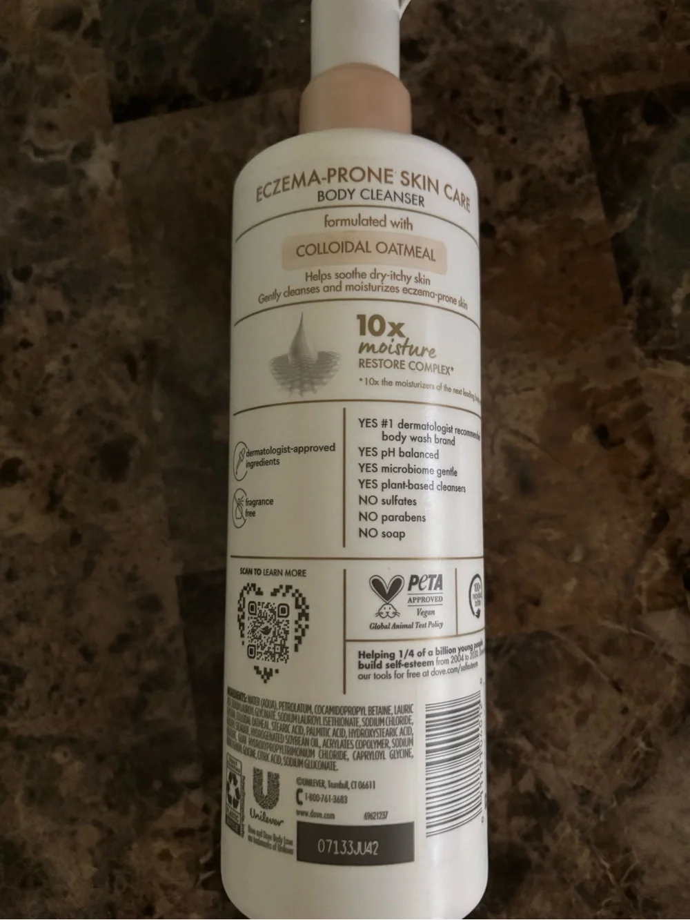 Dove Body Love Eczema-Prone Body Cleanser 17.5 fl oz -Pump Beauty Bodycare New